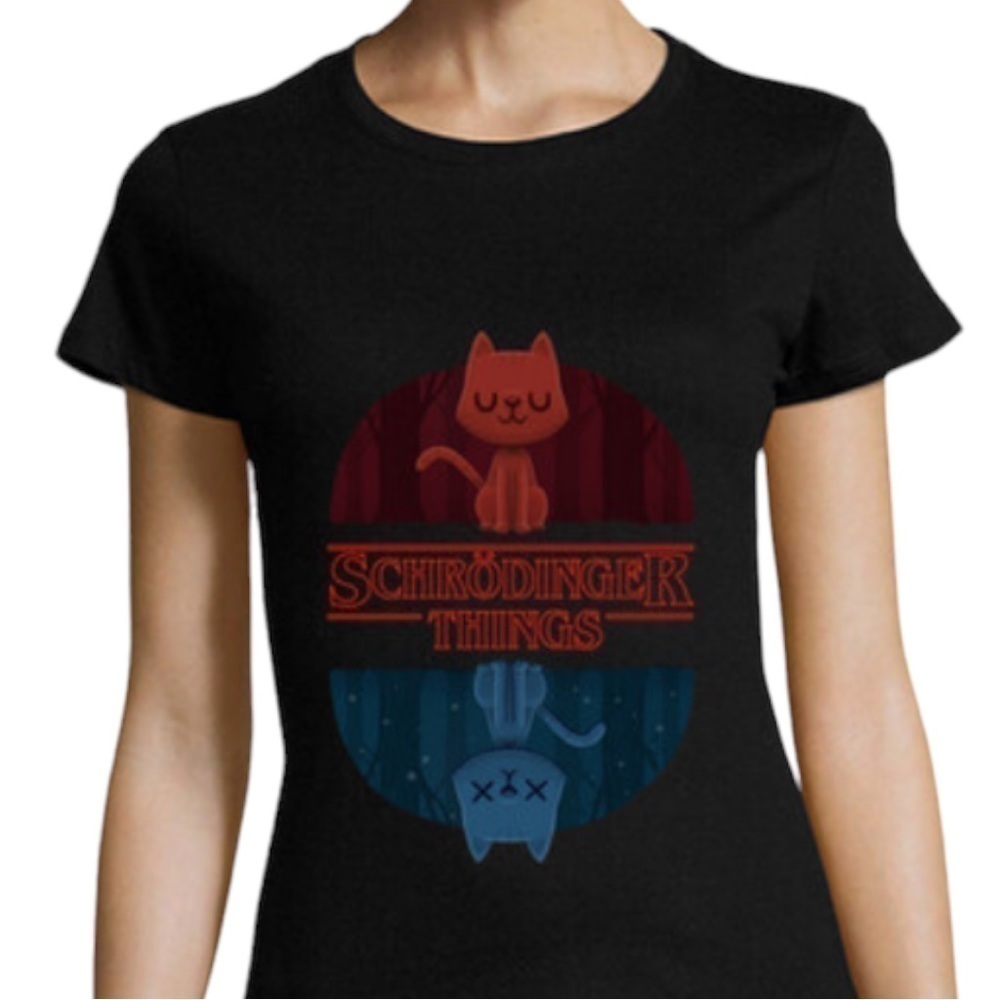 Tee Fury Schrödinger Things  Black Short Sleeve Black T Shirt